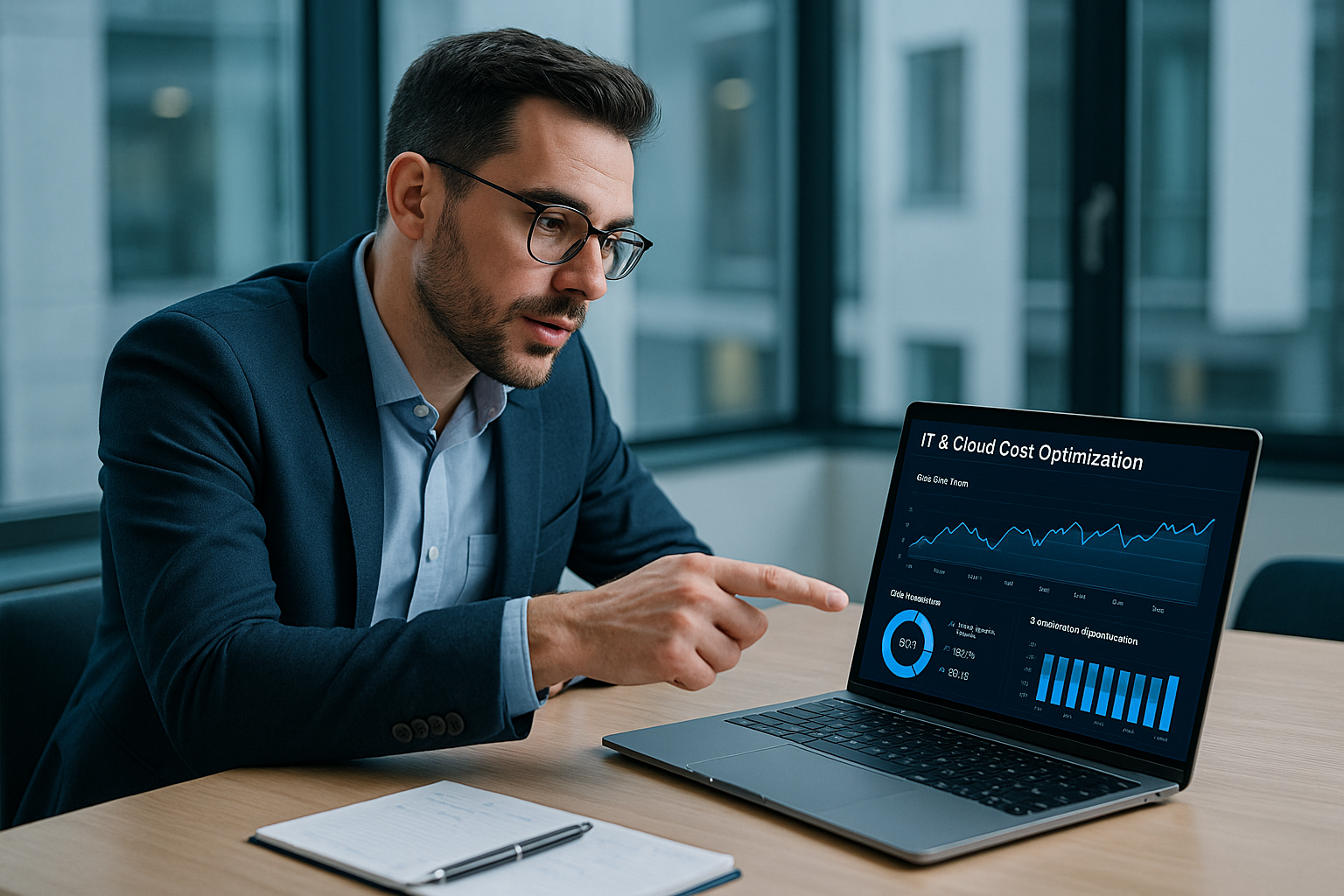 Business Diagramm zur Optimierung von IT- und Cloud-Kosten